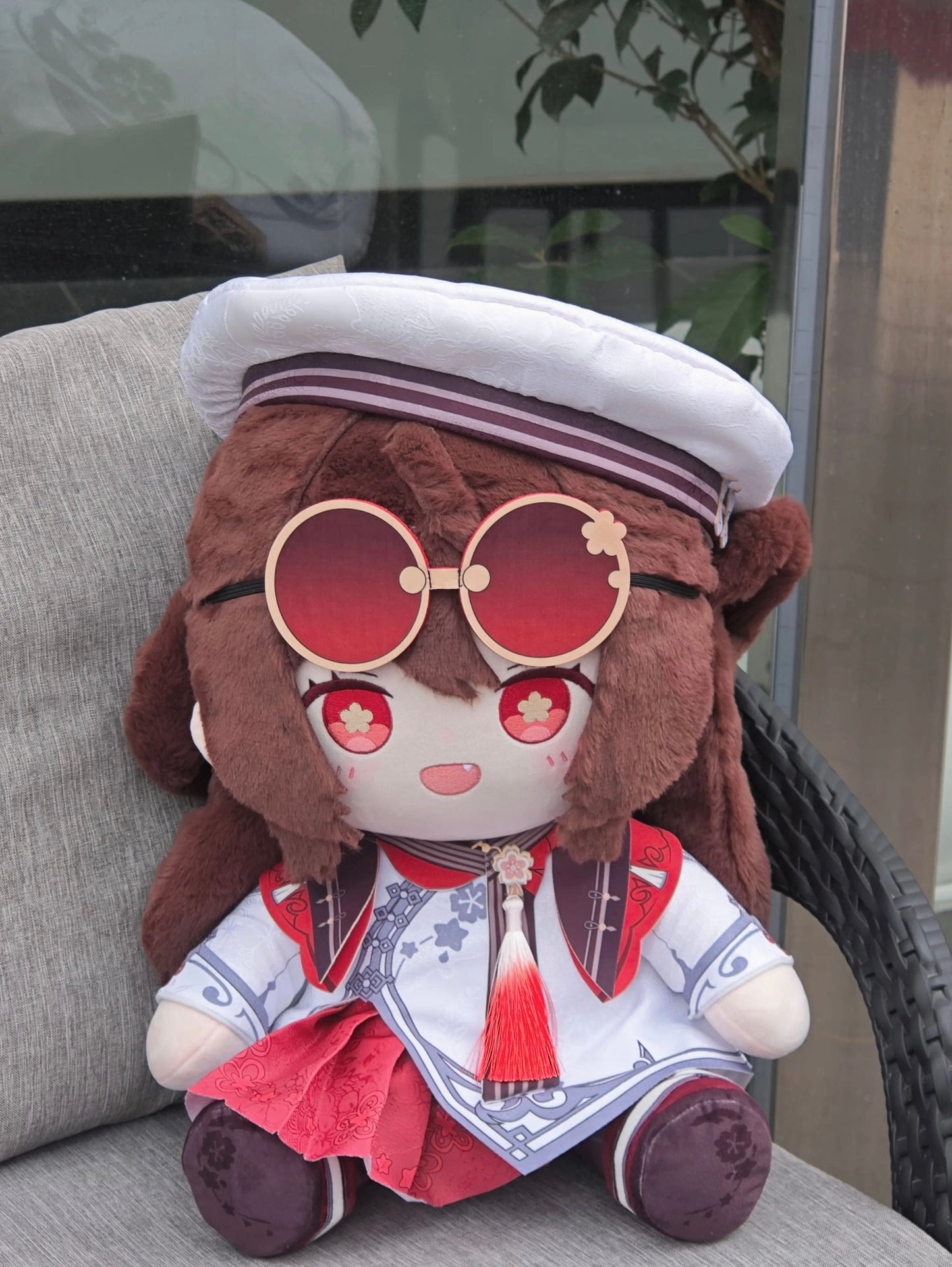 【Free Shipping】Smile House Genshin Impact Plushies Hutao Cherries Snow-Laden Big Eyes 40CM Plush Doll