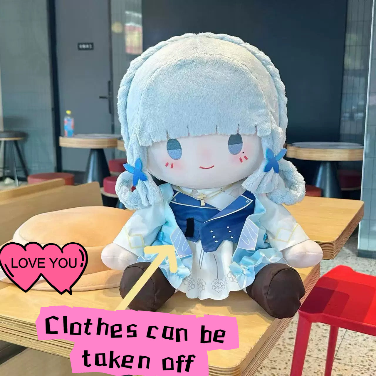 Smile House Genshin Impact Plushies Staring Ayaka Fontaine Springbloom Missive 40CM Plush Doll