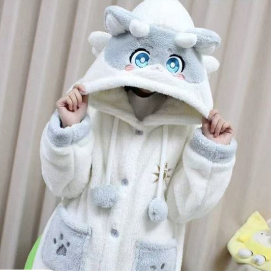 Smile House Fanmade Cute Plush Doll White Plushies Pajamas Sleepwear