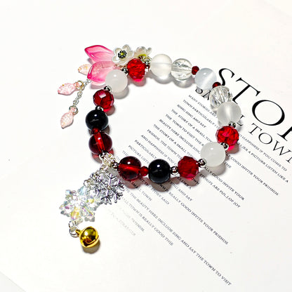 Smile House Fanmade Inspired Handemade Round Bracelet Red With Black