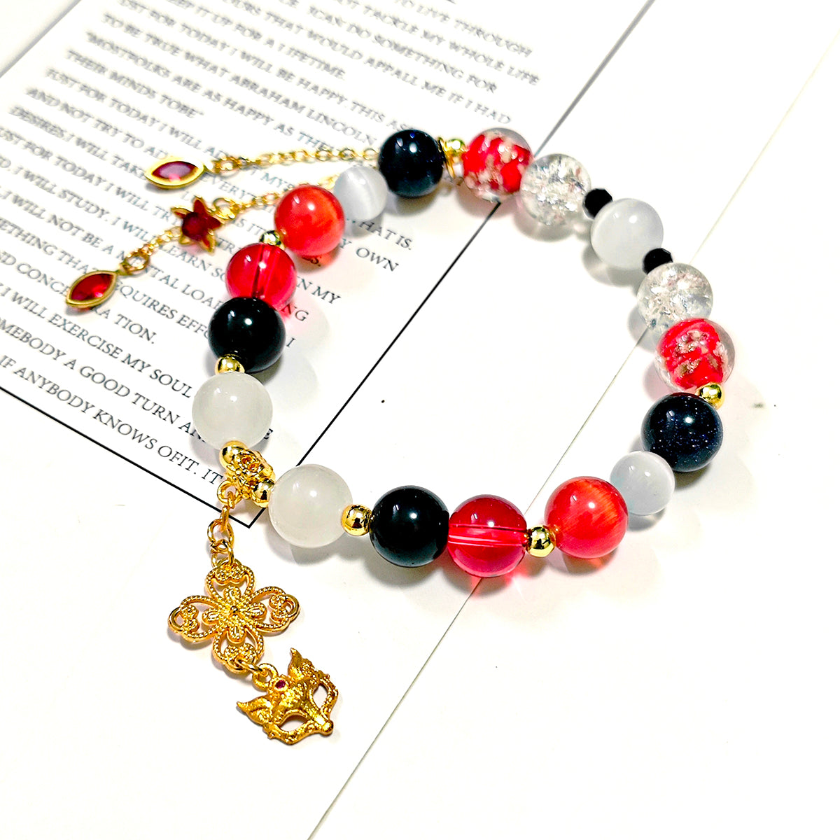 Smile House Fanmade Inspired Handemade Round Bracelet With Fox Beads