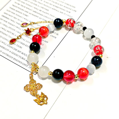 Smile House Fanmade Inspired Handemade Round Bracelet With Fox Beads