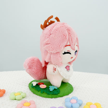 Smile House Genshin Impact Fanart Plushie Yae Miko Cute Plush Doll 12 CM