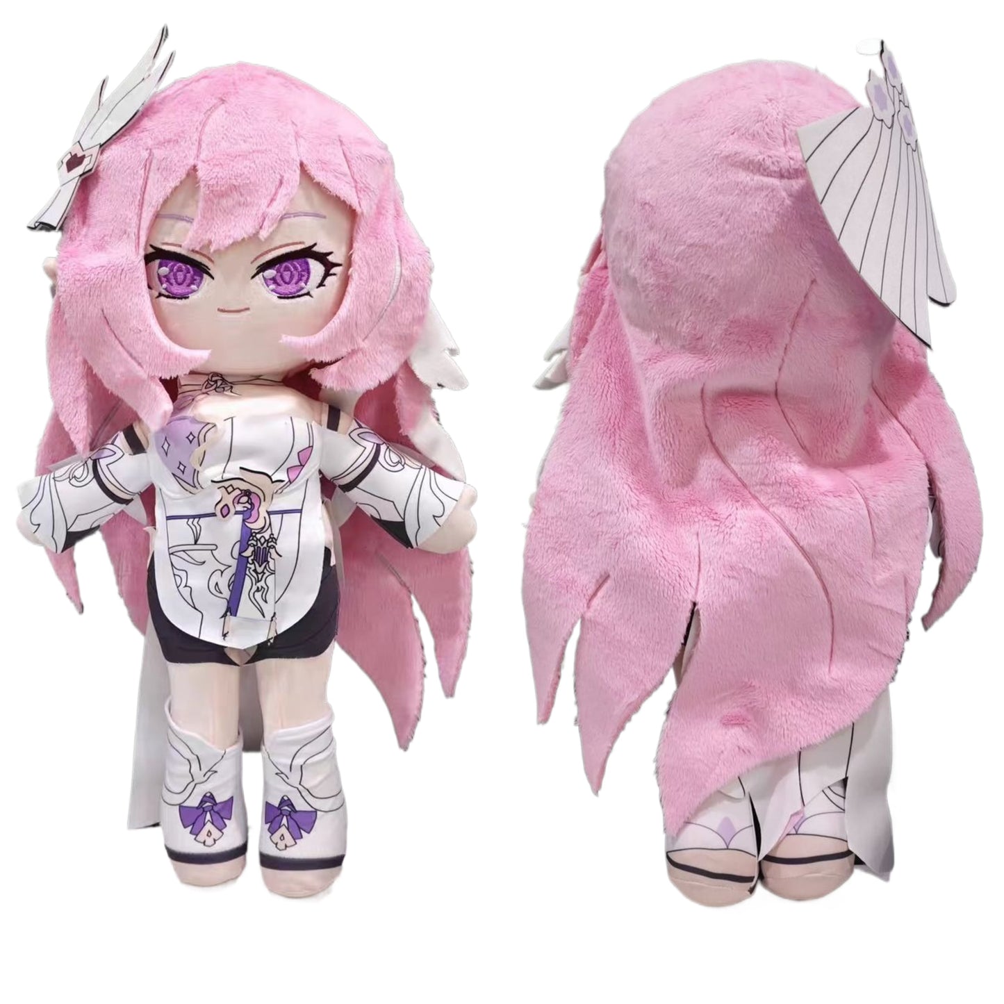 Smile House Honkai Impact3 Plushies Elysia 45CM Standing Plush Doll With Skeleton