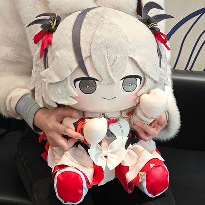 Smile House Fanmade Plushies Big Eyes Cute Red Shoes Silver Hair Plush Doll 40CM