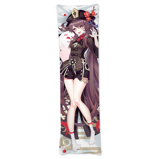Smile House Genshin Impact Hutao Body Pillow Cover Two Sides Image