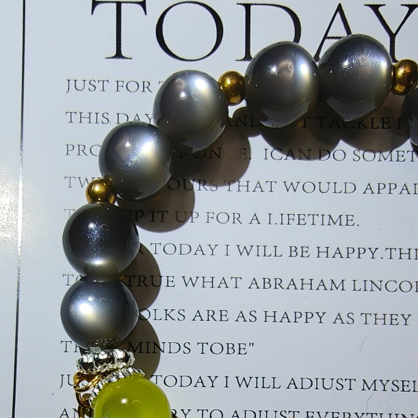 Smile House KPop Demon Hunters Huntrix Zoey ALL White Performance Suit Inspired Round Beads Bracelet