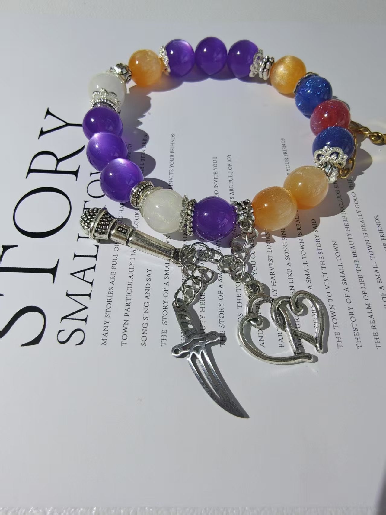 Smile House Kpop Demon Hunters Huntrix Rumi~How It's Done~ Performance Inspired Round Beads Bracelet