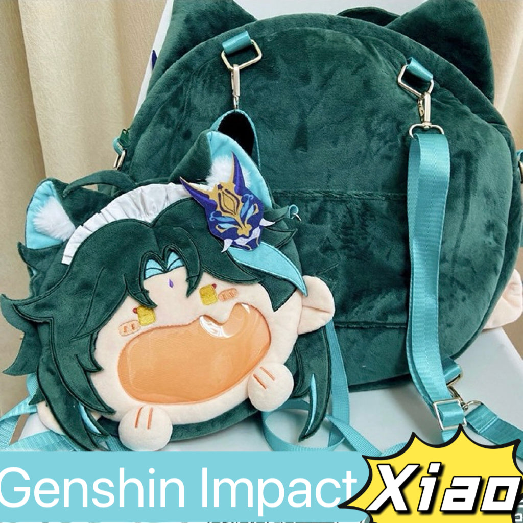 Smile House Genshin Impact Fanart Xiao Smile Bag Crossbody Backpack