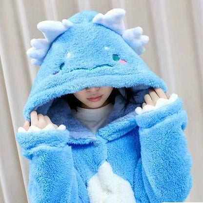 Smile House Fanmade Cute Plush Doll Blue Plushies Pajamas Sleepwear