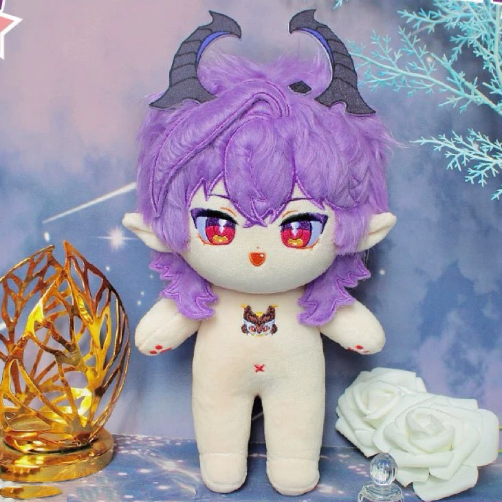 Smile House Fanmade Plushies Purple Hair With Horns Plush Doll 20CM
