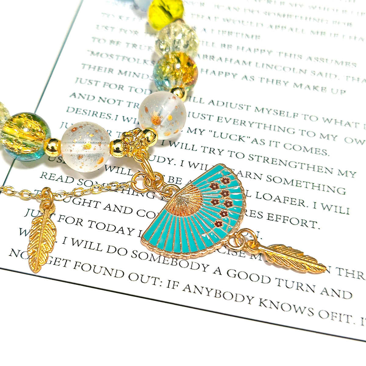 Smile House Fanmade Inspired Handemade Yellow Round Bracelet