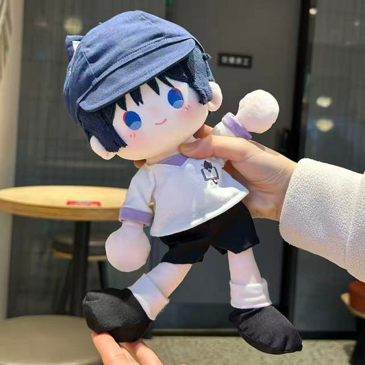 Smile House Fanart 30CM Standing Plush Doll Blue Hair With Hat