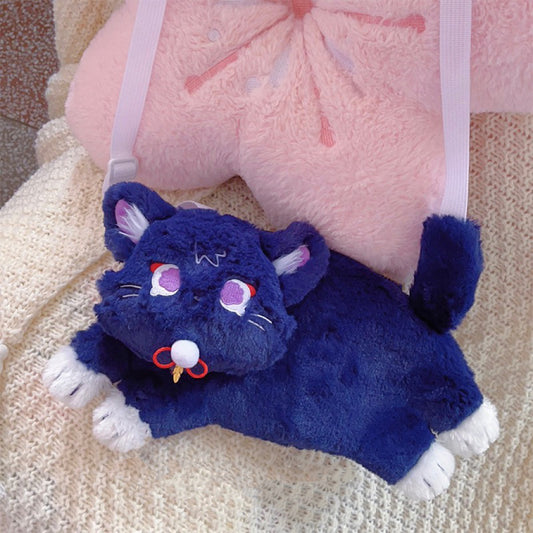 Smile House Genshin Impact Fanart Scaramouche Cat Crossbody Bag