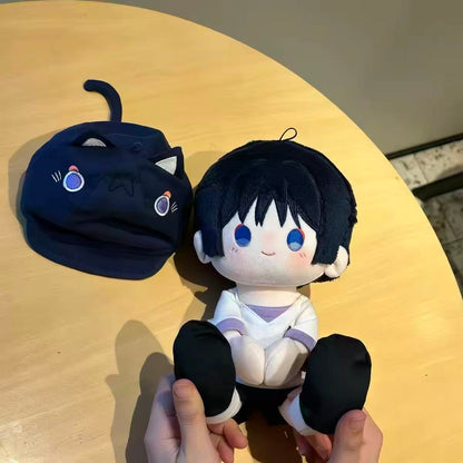 Smile House Fanart 30CM Standing Plush Doll Blue Hair With Hat
