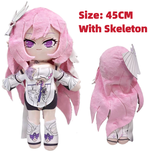 Smile House Honkai Impact3 Plushies Elysia 45CM Standing Plush Doll With Skeleton