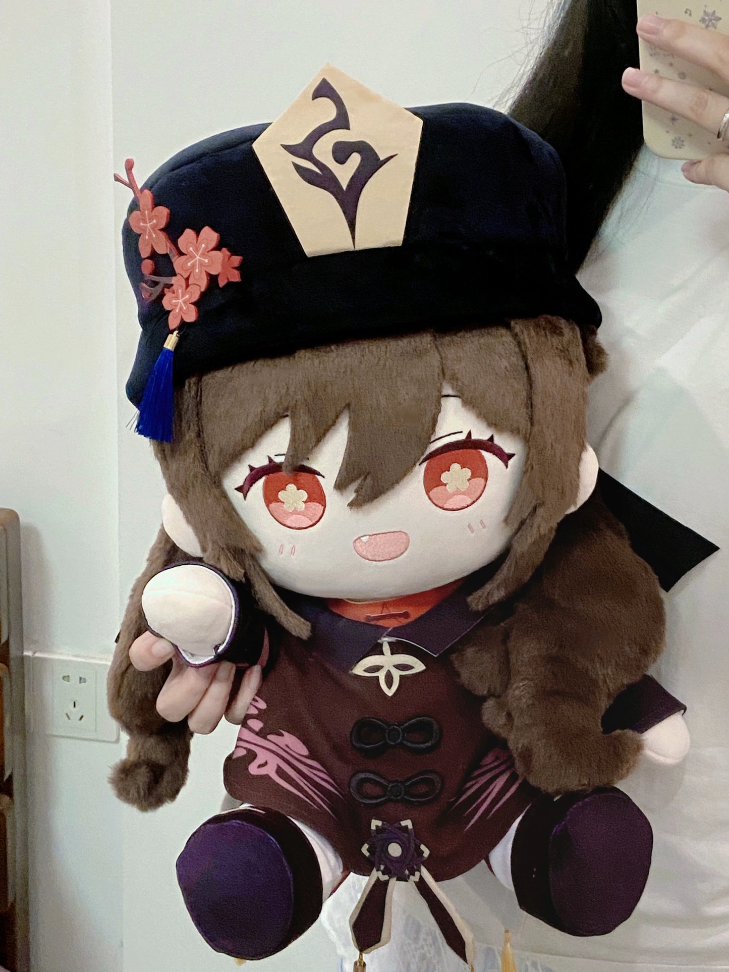 Smile House Fanart Brown Plushies 40CM Big Eyes With Hat Plush Doll Style4