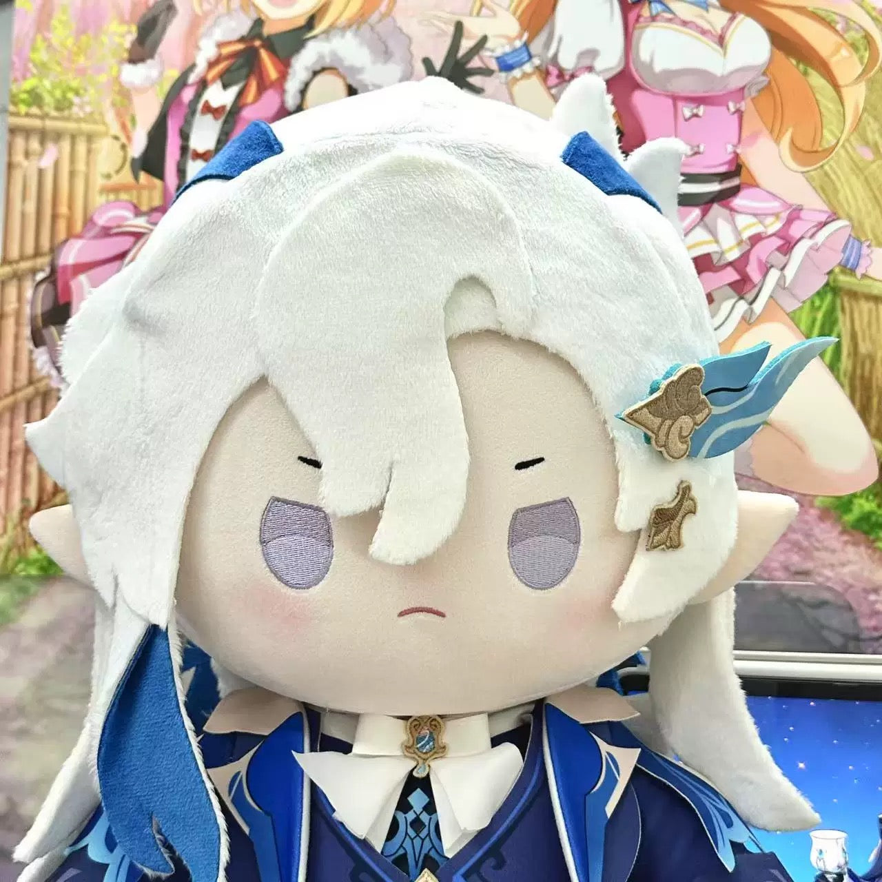【Free Shipping】Smile House Genshin Impact Plushies  Neuvillette Staring Eyes 40CM Plush Doll