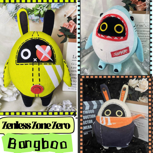 Smile House Zenless Zone Zero Plushie 25CM Upgraded Bangboo Amillion Butler Sharkboo Plush Doll