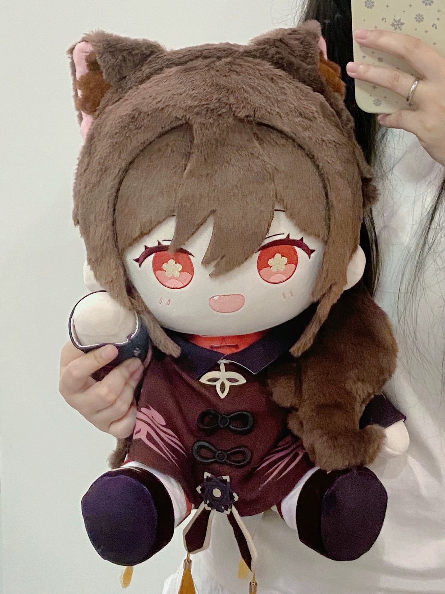 Smile House Fanart Brown Plushies 40CM Big Eyes With Hat Plush Doll Style4