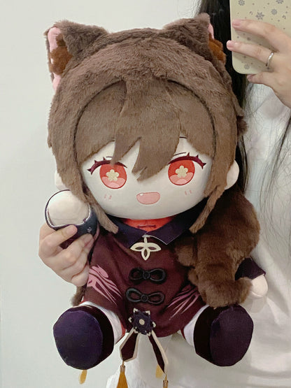Smile House Fanart Brown Plushies 40CM Big Eyes With Hat Plush Doll Style4