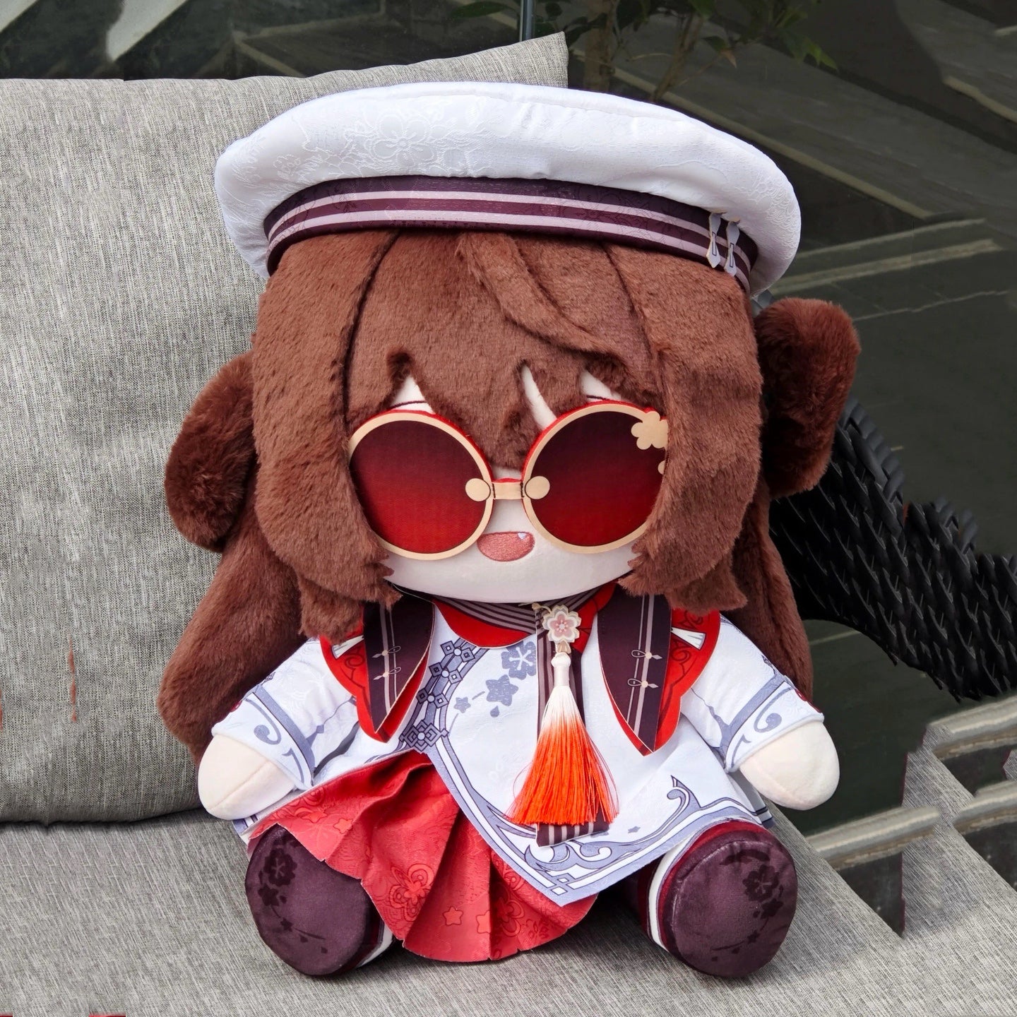 【Free Shipping】Smile House Genshin Impact Plushies Hutao Cherries Snow-Laden Big Eyes 40CM Plush Doll