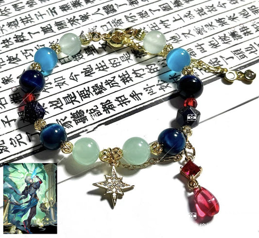 Smile House Honkai: Star Rail Anaxa Inspired Round Beads Bracelet