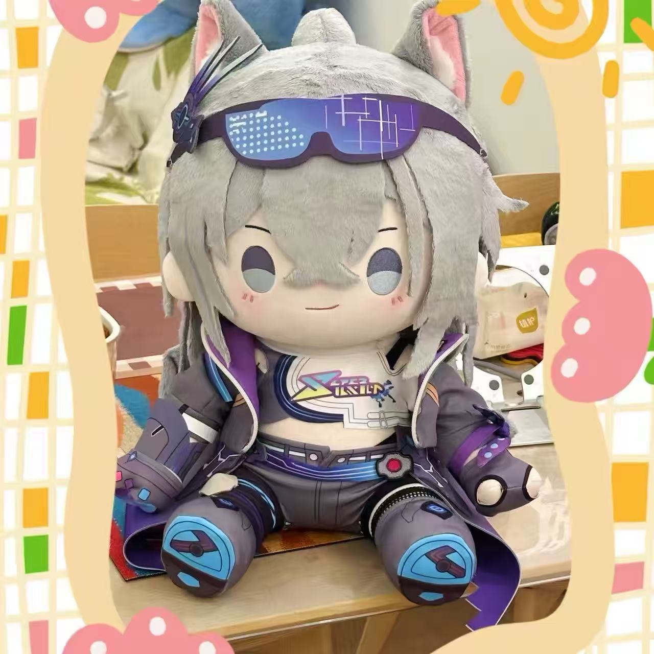 Smile House Fanart Plushies 40CM Staring Eyes Cute Wolf Plush Doll Style19