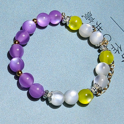 Smile House KPop Demon Hunters Huntrix Rumi ALL White Performance Suit Inspired Round Beads Bracelet