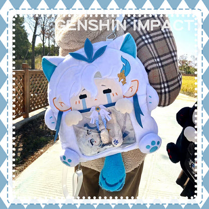 【Free Shipping】Smile House Genshin Impact Wriothesley Neuvillette Backpack Bag 40CM