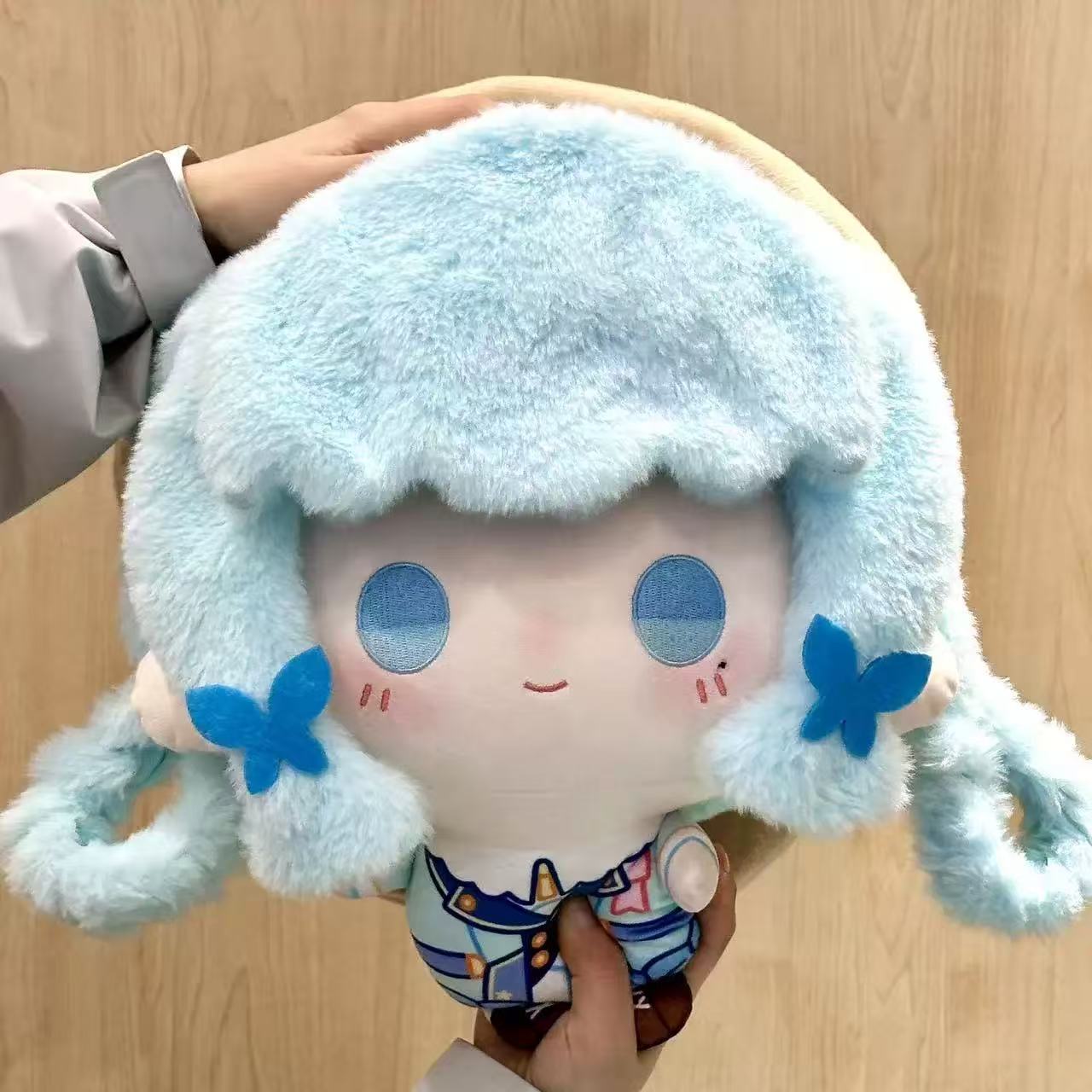 Smile House Fanmade Plushies Female Light Blue Big Head 30CM Plush Doll