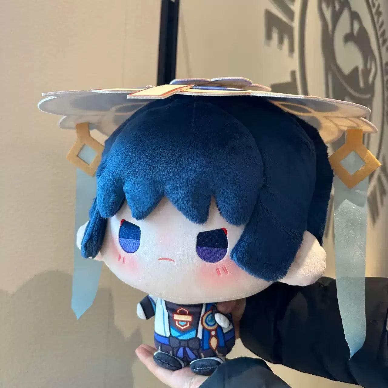 Smile House Fanmade Plushies Male Blue Big Head With Removable Hat 30CM Plush Doll