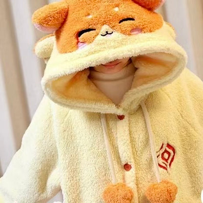 Smile House Fanmade Cute Plush Doll Yellow Plushies Pajamas Sleepwear