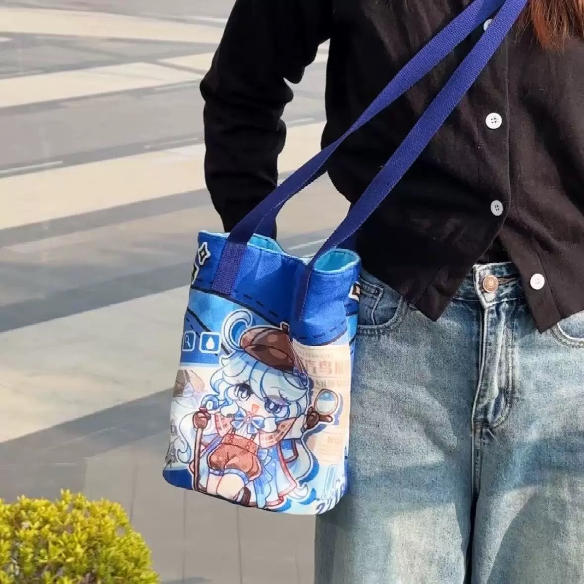 Smile House Genshin Impact Fanart Furina Neuvillette Crossbody Bag