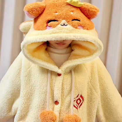 Smile House Fanmade Cute Plush Doll Yellow Plushies Pajamas Sleepwear