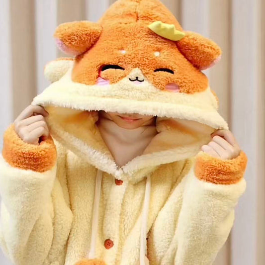 Smile House Fanmade Cute Plush Doll Yellow Plushies Pajamas Sleepwear