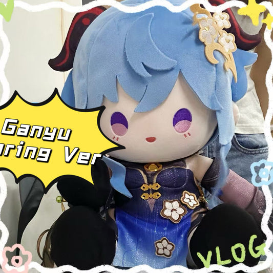 Smile House Genshin Impact Plushies Ganyu New Outfit Twilight Blossom Staring Eyes 40CM Plush Doll
