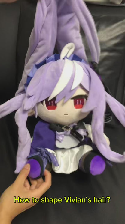 [Last Batch] Pre-sale Smile House Fanart With Clothes Plushies Big Eyes Ver Purple Detail Plush Doll 30CM